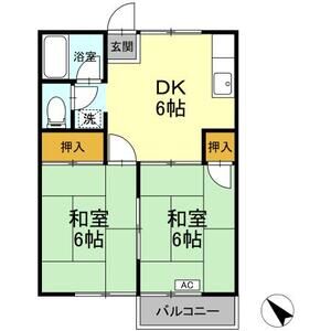 2DK 間取り図