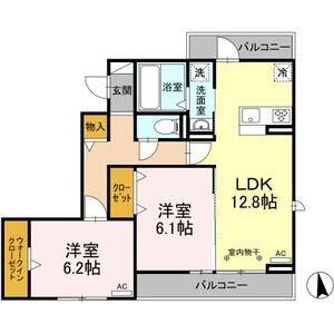 2LDK 間取り図