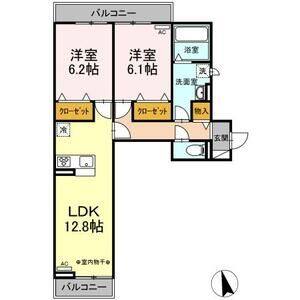 2LDK 間取り図
