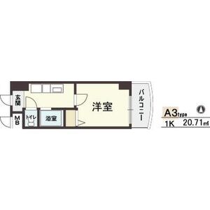 1K 間取り図
