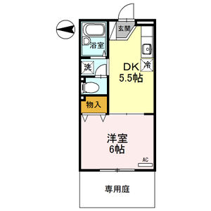 1DK 間取り図