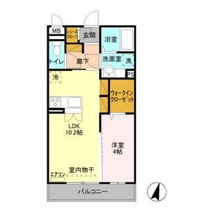 1LDK 間取り図