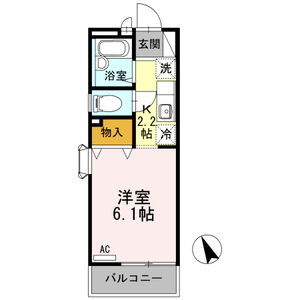 1K 間取り図
