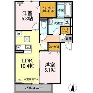 2LDK 間取り図