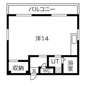 ワンルーム 間取り図
