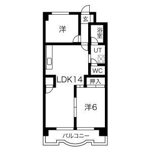 2LDK 間取り図