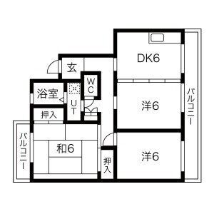 3DK 間取り図