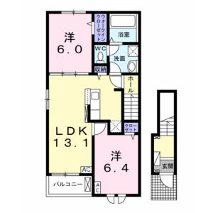 2LDK 間取り図