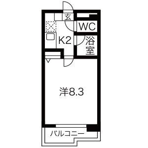 1K 間取り図