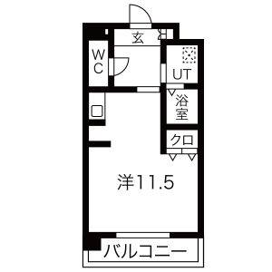 ワンルーム 間取り図