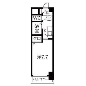 1K 間取り図
