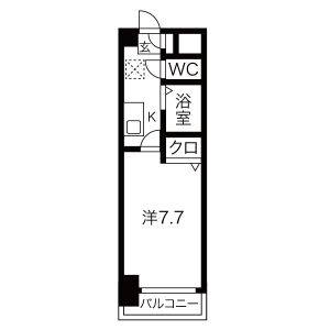 1K 間取り図
