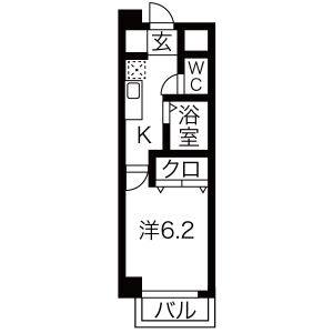 1K 間取り図