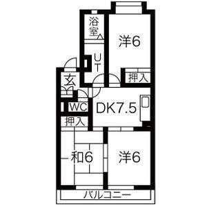 3DK 間取り図