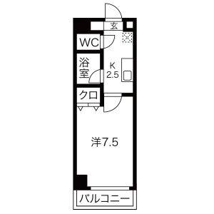 1K 間取り図