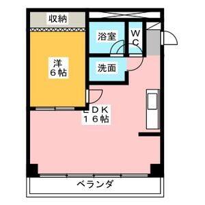 1LDK 間取り図