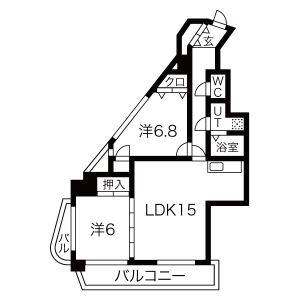 2LDK 間取り図
