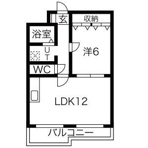 1LDK 間取り図