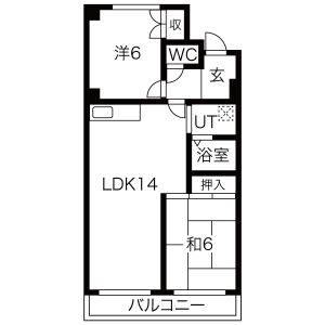 2LDK 間取り図