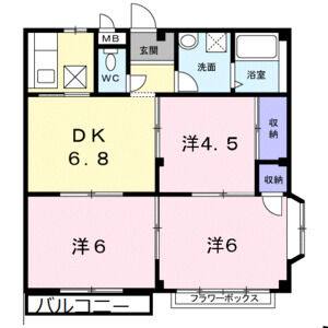 3DK 間取り図