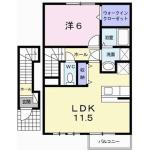 1LDK 間取り図