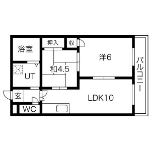 2LDK 間取り図
