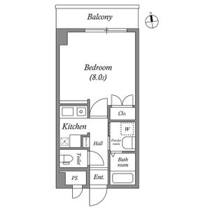 1K 間取り図