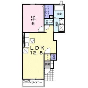 1LDK 間取り図