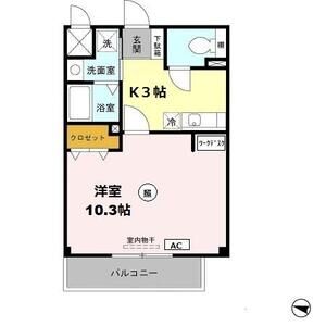 1K 間取り図