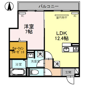 1LDK 間取り図