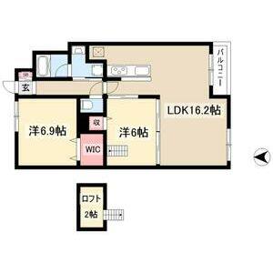 2LDK 間取り図