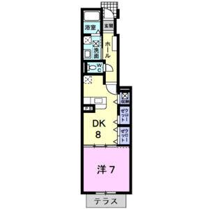1DK 間取り図