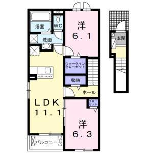 2LDK 間取り図