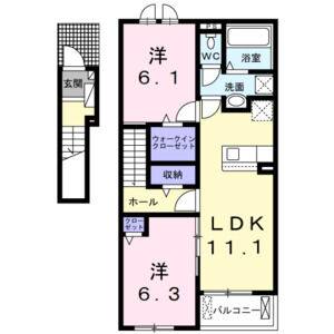 2LDK 間取り図