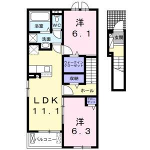 2LDK 間取り図