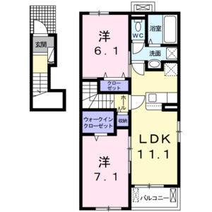 2LDK 間取り図