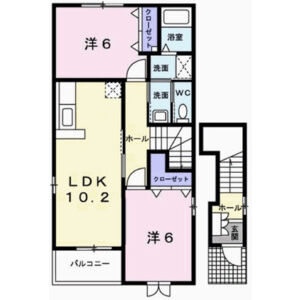 2LDK 間取り図