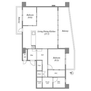 2LDK 間取り図