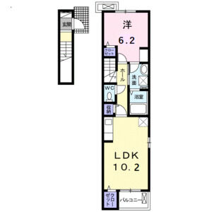 1LDK 間取り図