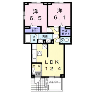 2LDK 間取り図