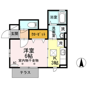 1K 間取り図