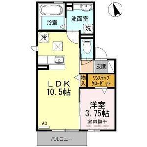 1LDK 間取り図