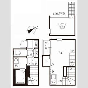 ワンルーム 間取り図