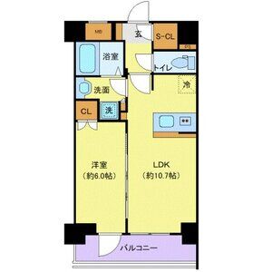 1LDK 間取り図