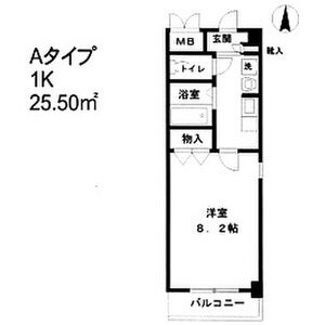 1K 間取り図