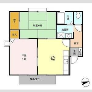 2DK 間取り図