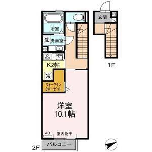 1K 間取り図
