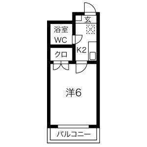 1K 間取り図