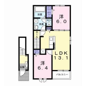 2LDK 間取り図