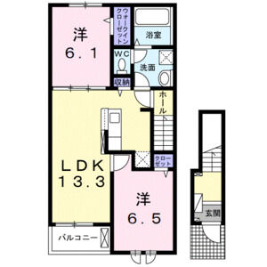 2LDK 間取り図